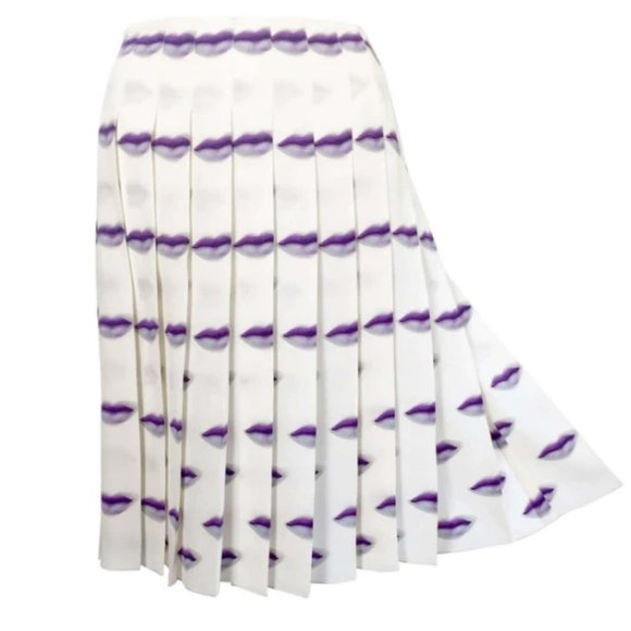 PRADA LIPS LIP PRINT SKIRT ICONIC VINTAGE S2000 RARE COLLECTIBLE SIZE 40 / US 6 - Picture 1 of 13